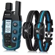 Dog Shock Collar 2 Dogs (5-120Lbs) - 3300 ft Waterproof Training Collar Blue