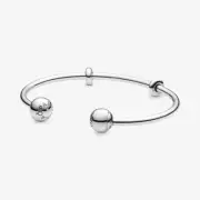 New 100% Genuine Authentic Pandora Moments Open Bangle 596477-S2 17.5cm S/M