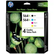 HP 564XL Ink Cartridges Black and Colour Value 4 Pack