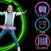 LED Glow in the Dark Tubes Party Favors Pop Sticks Sensory Fidget Toys - 12 Pack
