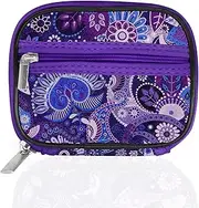Serfeymi Weekly Travel Pill Organizer with Removable 7 Day Pill Box, Medicine Organizer for Purse - Purple 01