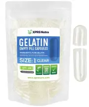 100 Empty Size #1 Clear Kosher Gelatin Capsules Pills USA Made FRESH Gelcaps