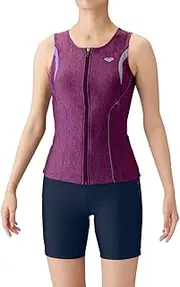 [arena] LAR-3241W Women's Fitness Swimsuit, Slate Separate, Large Color Snap, Insert Fit Pad