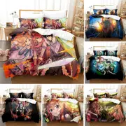 a1877 Bed Sheets ed The Rising of the Shield Hero Bedding Set Duvet Cover Double Adult Kids Bedclothes Quilt Cover3-Piece Bedding Set (1 Duvet Cover