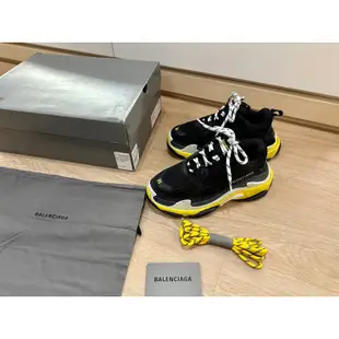 全新現貨 台灣專櫃公司正貨 Balenciaga 巴黎世家 Triple S 老爹鞋 黑黃色 保證正品 中文標籤 休閒鞋