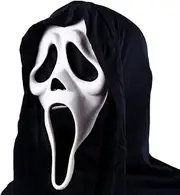 Ghostface Mask Horror Film Mask Scream Mask Party Mask Scary Props Halloween Mask Ghost Mask Masquerade Costume Accessories Suitable for Horror Parties (B)