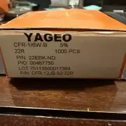 Box Of 1000 CFR-12JB-022R Yageo Carbon Film Resistor 5% 1/6W Axial NOS