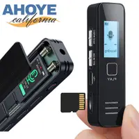 在飛比找PChome24h購物優惠-【Ahoye】高音質降噪錄音筆 (中/英介面) 錄音器