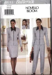4633 UNCUT Vintage Butterick Sewing Pattern Misses Jacket Skirt Pants Noviello