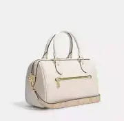 Coach Rowan Satchel Bag With Signature Canvas Strap - Im/Chalk