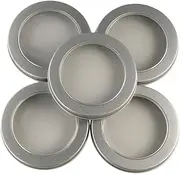 zaoalife False Nail Storage Box 5 PCS Single Layer Exquisite Metallic Silver Empty Nail Container Open-top Nail Showing Shelf Fake Nail Storage