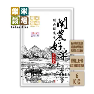 樂米穀場 台東關山鎮農會關農好米6kg (高食味值東部米) CNS二等 產銷契作 家庭號 脫氧包裝 現貨 蝦皮直送