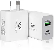 20W PD Wall Charger Fast Charging Adapter for iPhone, Samsung Galaxy, iPad, and USB-C Devices – Compact Power Delivery Quick Charger for Home, Office, and Travel