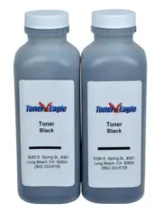 (2) Toner Eagle Refill for 331-9805 Dell B2360 B3460 B3465. 420gr. +Chips