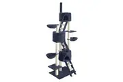 i.Pet Cat Tree 244cm Tower Scratching Post Scratcher Trees Condo House Grey