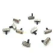 10Pcs SS13F24 4/8mm Knob Height Panel PCB 1P3T Slide Switch Side Knob 0.5A 50VDC