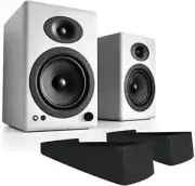 Audioengine A5+ Wireless Bookshelf Speakers with DS2 Speaker Stands (White)