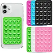6PCS Silicone Suction Phone Case Adhesive Mount, Sticky Phone Grip with Higher Suction Power for Cell Phone, Hands-Free Phone Accessories Holder for Selfies and Videos,Mirror Shower Mobile Holder