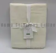 Pottery Barn Essentials Linen Cotton Bed Skirt Ivory Queen 18" DROP #N401