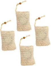 SHERCHPRY 4Pcs Drawstring Soap Saver Pouches Exfoliating Mesh Soap Net Bags for Bathing for Generation and Quick Drying for Family and present Use