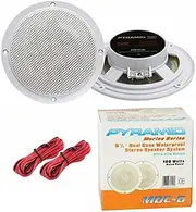 2 Speakers MDC6 Dual Cone Speaker White 50 Watt RMS 100 Watt Max 15.3 cm 153 mm Waterproof Pool Boat Restaurant Hotel Pair