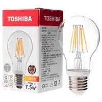 在飛比找蝦皮商城優惠-TOSHIBA 7.5W LED球型燈絲燈泡 燈泡色