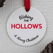 Personalised Merry Christmas Circular Ornament
