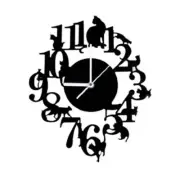 Black wall clock hook antique indoor wall clock Scandinavian clock cute 5887