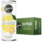 Remedy Sodaly - All Natural No Sugar Soft Drink - Yuzu Lemon - 24x250ml Cans