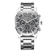 Waterproof Multifunctional Men Watch with Quartz Movement and Steel Strap