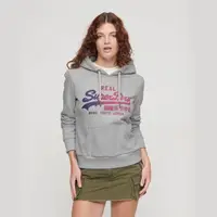 在飛比找momo購物網優惠-【Superdry】女裝 長袖 連帽套頭衫 帽T Tonal