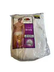 NRFP 2013 Fruit Of The Loom & Pack White Cotton Briefs Men's 2XL 44-46