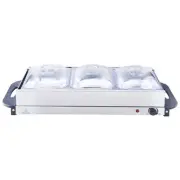 VEVOR Electric Buffet Server Food Warmer Stainless Steel 3-Tray Temp Control Set