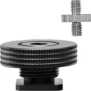 1/4" Female Thread to Hot Shoe Adapter, Atmoshue Hot Shoe Mount Adapter for Magic Arm, Video Light,Monitor