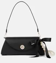 [Simone Rocha] Simone Rocha Valentine embellished leather shoulder bag One Size black