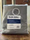 Sun Zero Lichtenberg Blackout 40"x95" Curtain Panel Gray - ONE PANEL ONLY