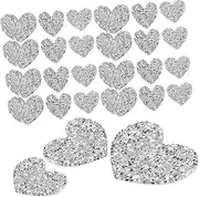 COHEALI 30pcs Heart Rhinestone Iron Patches Stylish Decorative Clothing Patches for Bags Hats and DIY Projects Versatile Adhesive Backing Various
