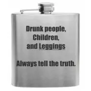 Drunk Truths Stainless Steel Hip Flask 6oz