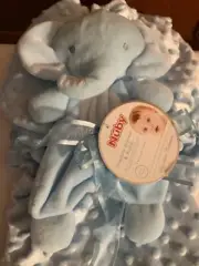 Nuby 2 Piece Set Baby Blanket and Plush Elephant Security Lovey NWT