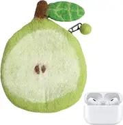 [Generic] Wool Felt Wallet | Pear Wool Felt Purse Bag | Animal Wallet Pear Bag Soft Small Cute Wool Felt for Girls Women for Coin Cards