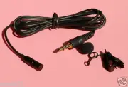 MK1 Mini Lapel Mic Lavalier Microphone with Tie Clip foam Golden 3.5mm 1/8" Jack