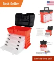 Compact Multi-Tier Versatile Tool Box Organizer - Portable with Removable Trays