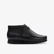 Clarks Kids Wallabee Boot O Black Leather 26168041