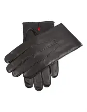 [Dents] Touchscreen Merino Wool Lined Leather Gloves in Black