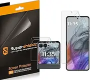 Supershieldz (2 Pack) Designed for Motorola Razr (2024) Mobile Phone [2 Main Screen + 2 Front Screen] Screen Protector, High Definition Clear Shield (TPU)