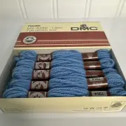 10 Skeins #7314 Tapestry Yarn DMC Floralia Laine 3 Ply Persian Wool Blue