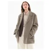 Uniqlo U Oversized Tailored Coat - Beige - Women's Size X-Small