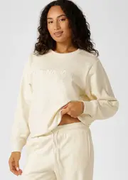 [Lorna Jane] Iconic Sweat in Neutrals, Size - Small S Cream
