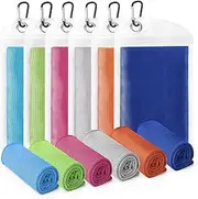 Cooling Towels for Neck and Face, 40x12’’ Soft Breathable Sweat Towels, Microfiber Sport Towel for Yoga, Gym, Workout, Running, Golf, Travel, Cooling Neck Wrap for Hot Weather