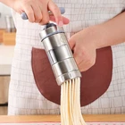 5 molds Manual Noodle Pasta Maker Press Kitchen Tool Machine Stainless St ❤ RNAU
